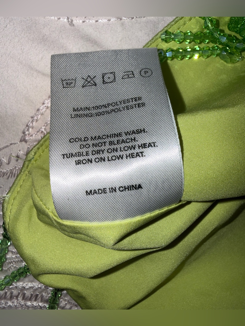Peppermayo Bora Bora Beaded Mini Skirt Lime Green Size S - Picture 8 of 9